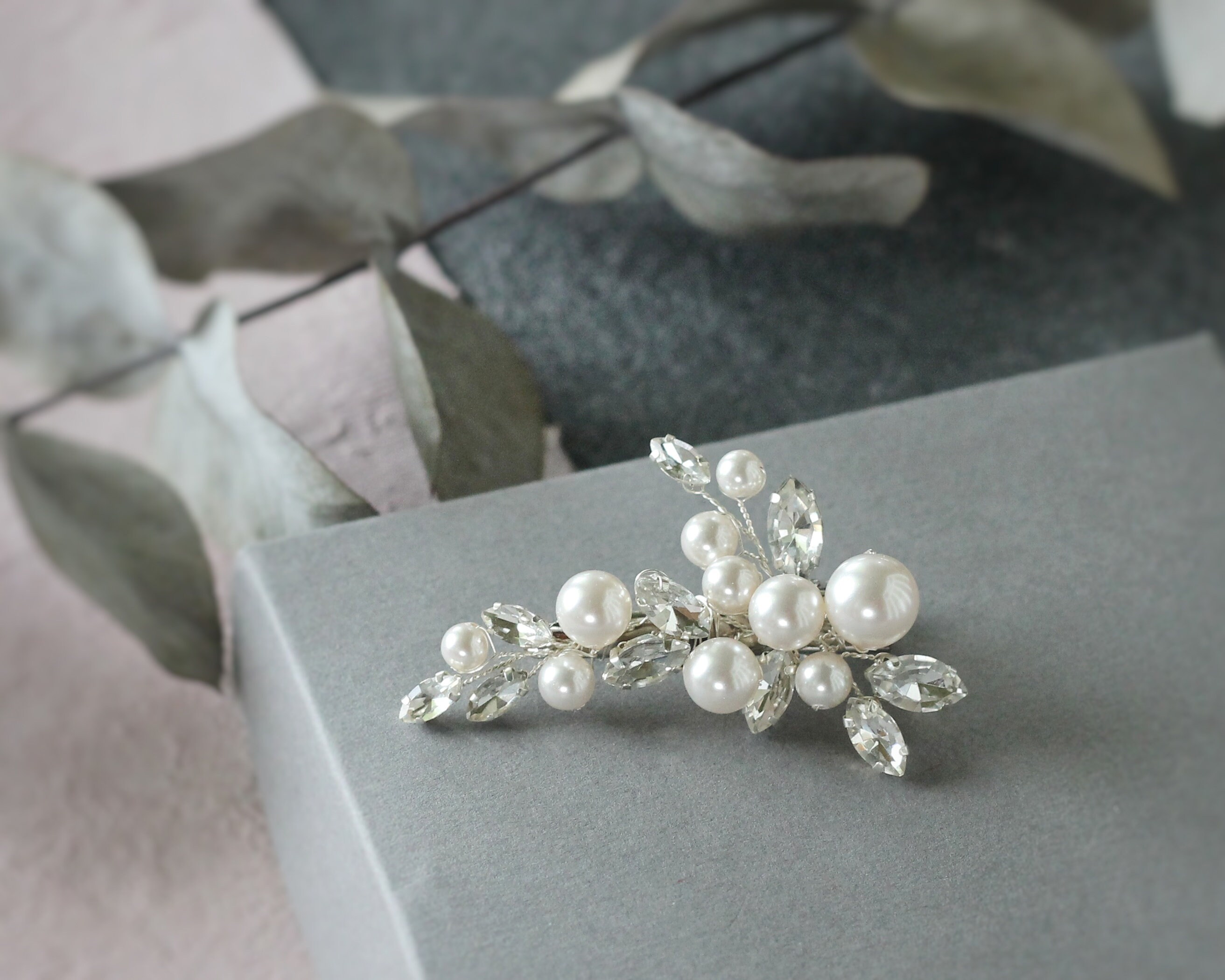 Vintage Perlen Haarspangen Gold - Barrette Für Braut & Festlichkeiten