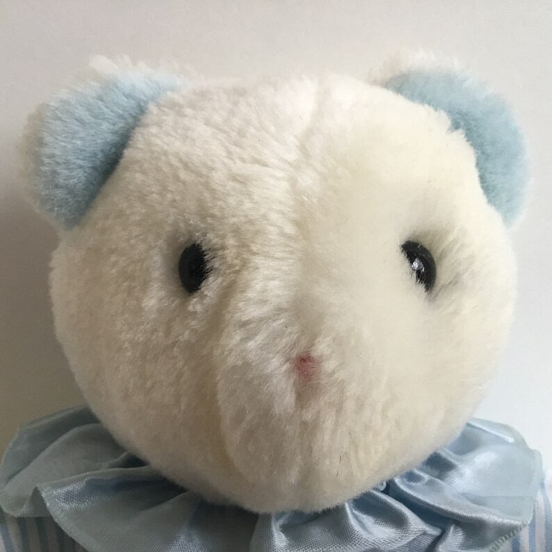 Vintage EDEN Plush Pastel Blue & White Musical Teddy Bear | Etsy