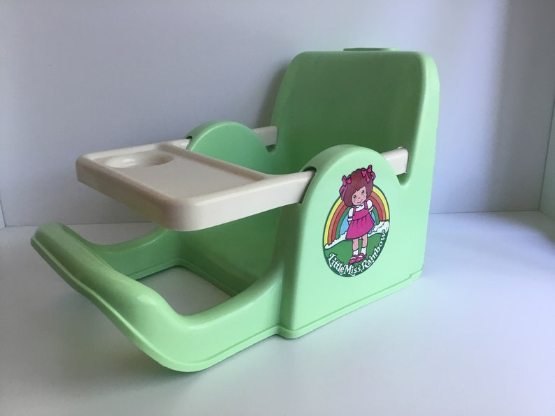 1980s Little Miss Rainbow Table Mate Doll Seat Cabbage Patch Kids