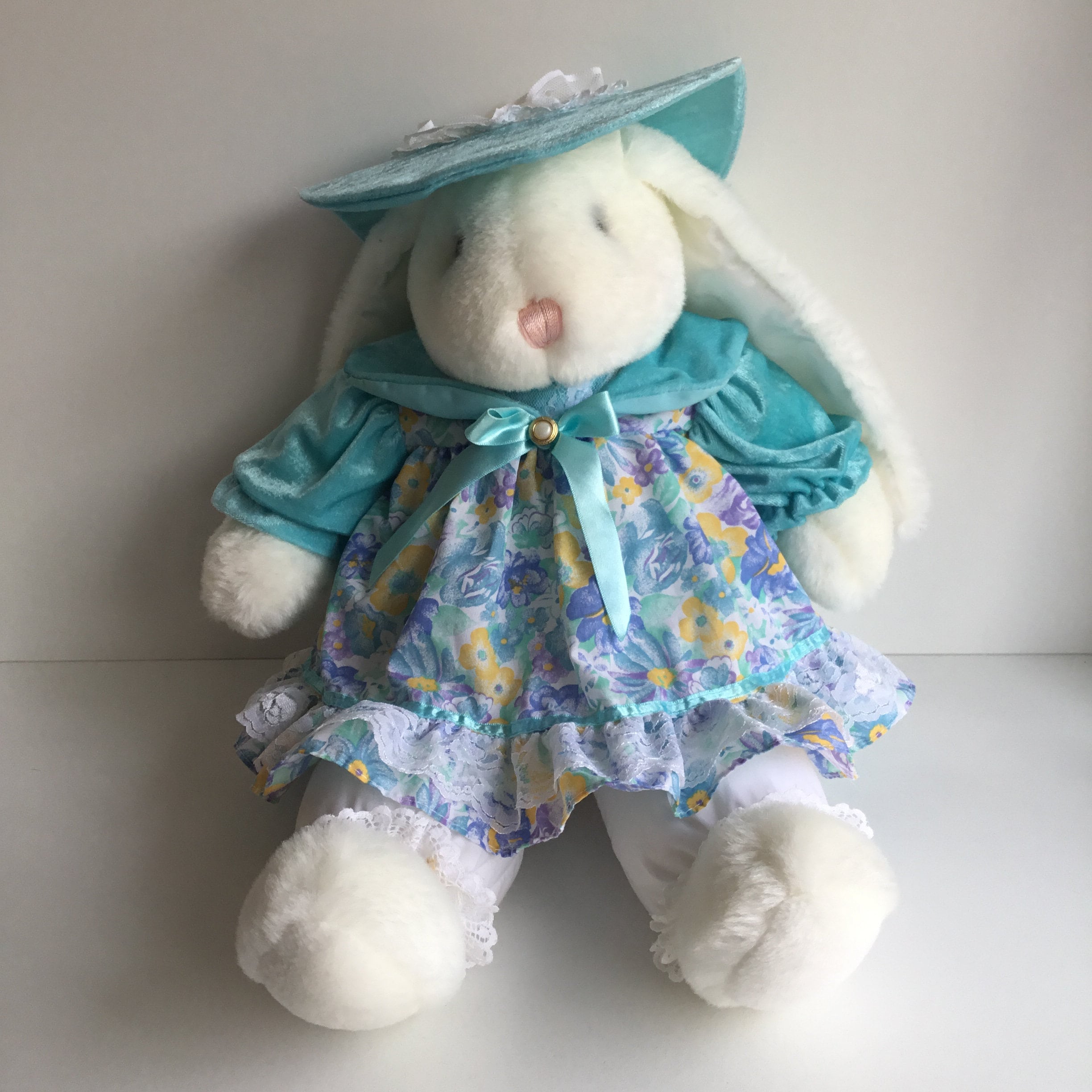 floral bunny stuffed animal