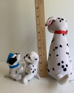 Vintage Mattel Disney 101 DALMATIANS Perdita Mom Dog and Puppies