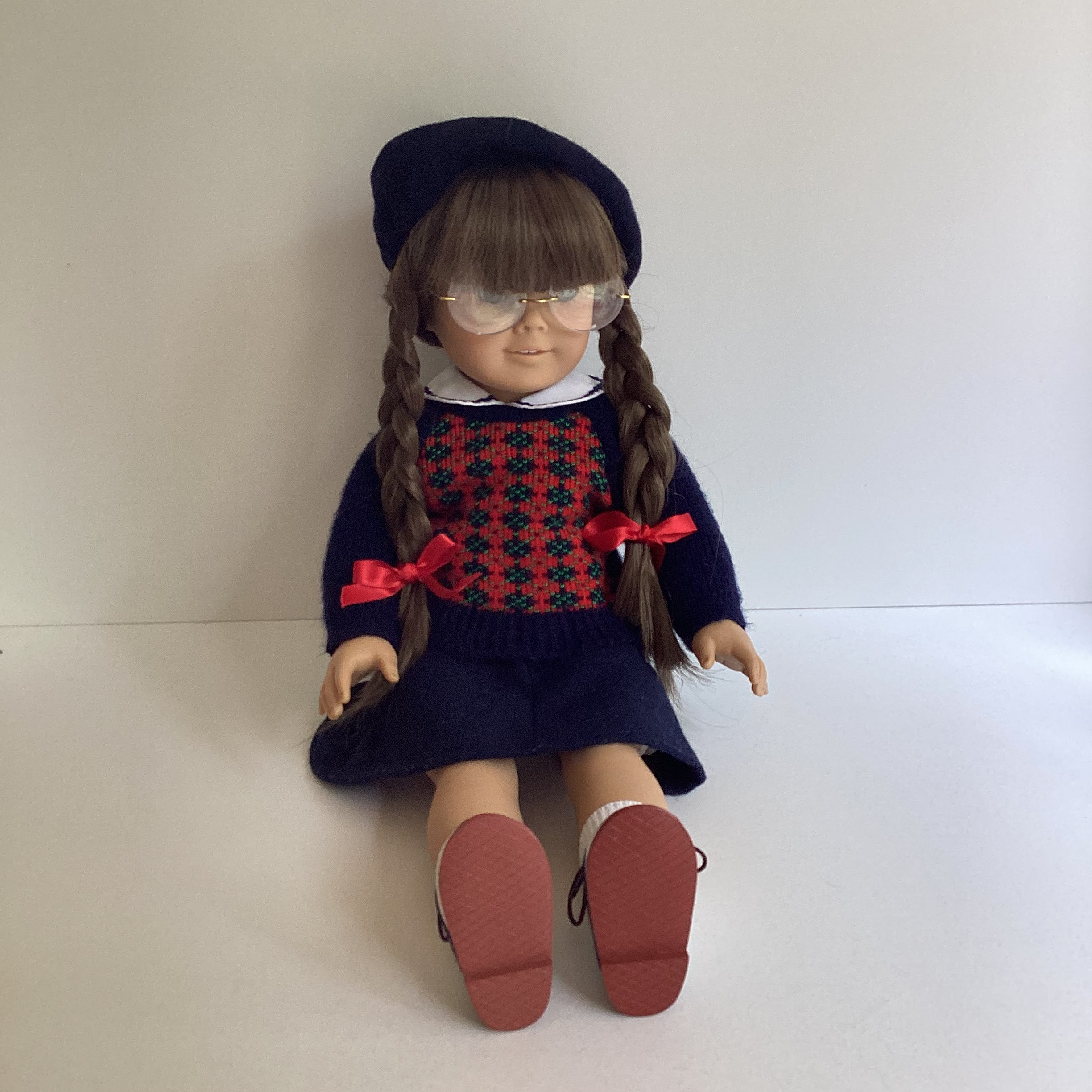 American GIRL Doll Molly Satin Red Hair Ribbon to Replace Meet Outfit  Ribbons 
