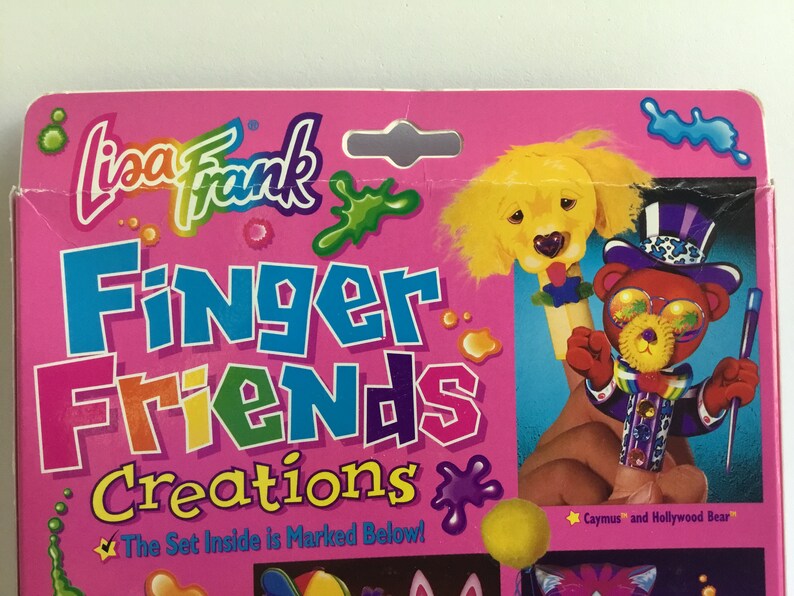 Vintage Lisa Frank FINGER FRIENDS Puppet Craft Kit Unused