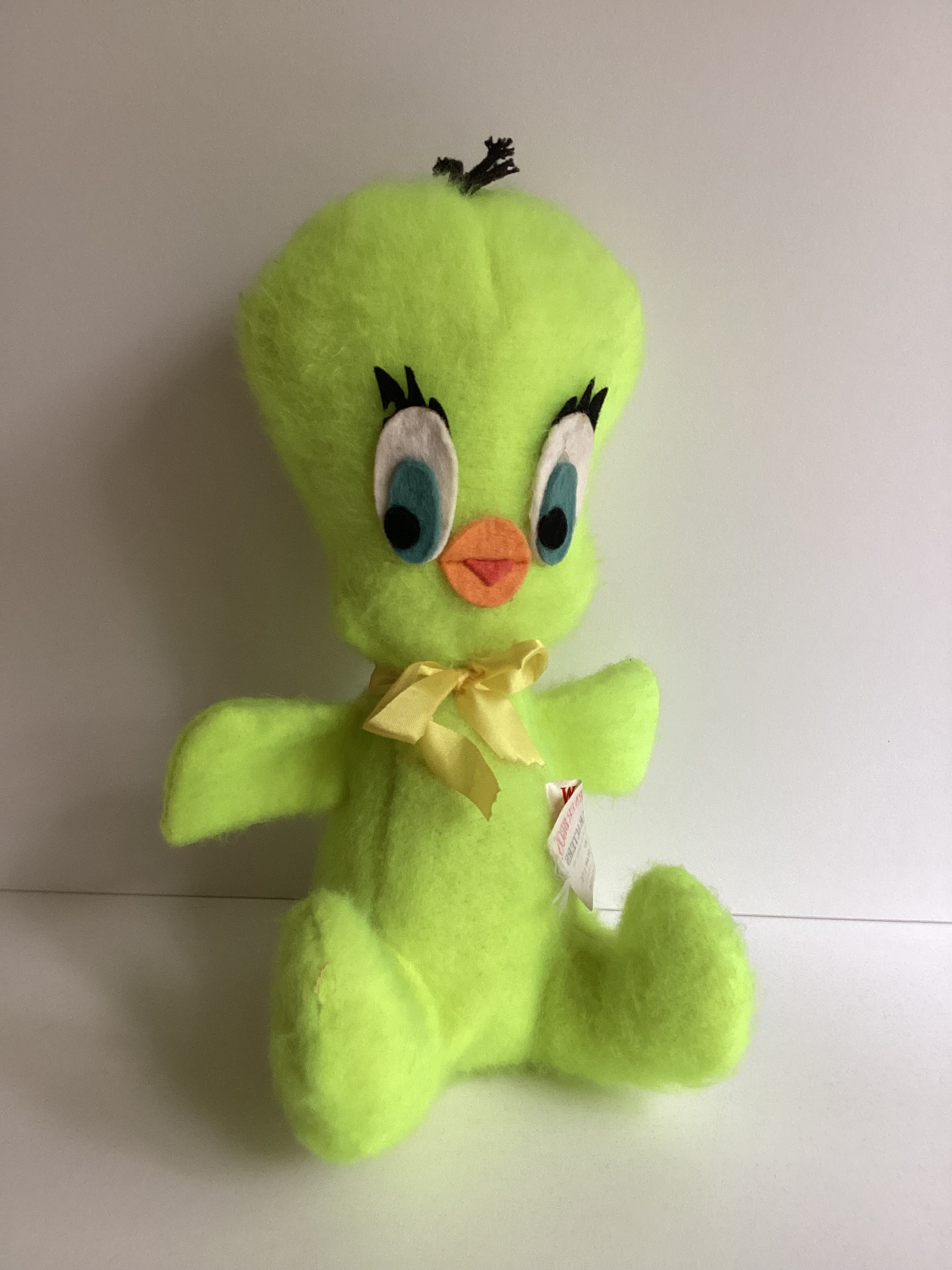 Vintage Mighty Star Looney Tunes TWEETY BIRD Plush Neon Color