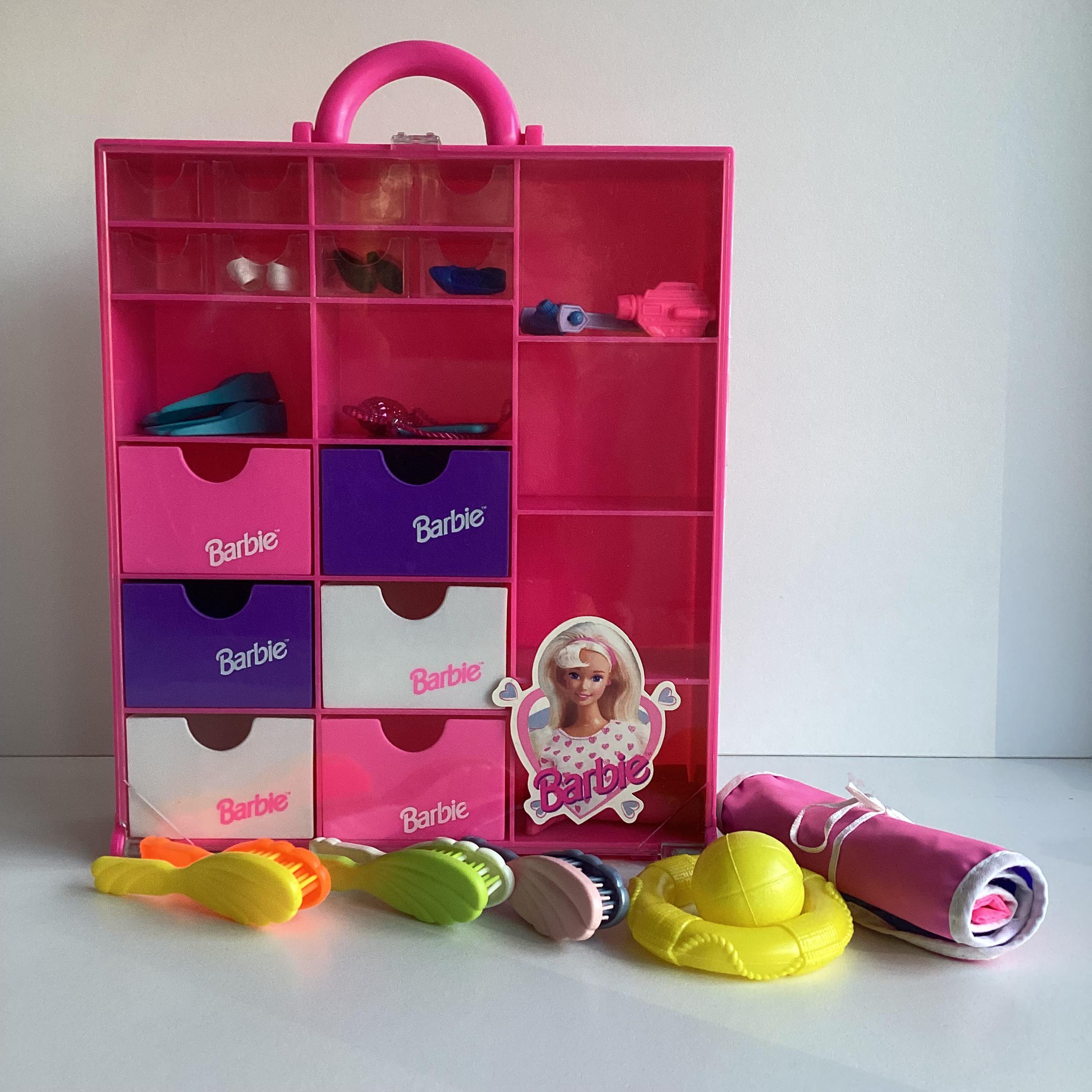 1993 Tara Toy BARBIE Shoe Closet Accessory Carry Case *includes