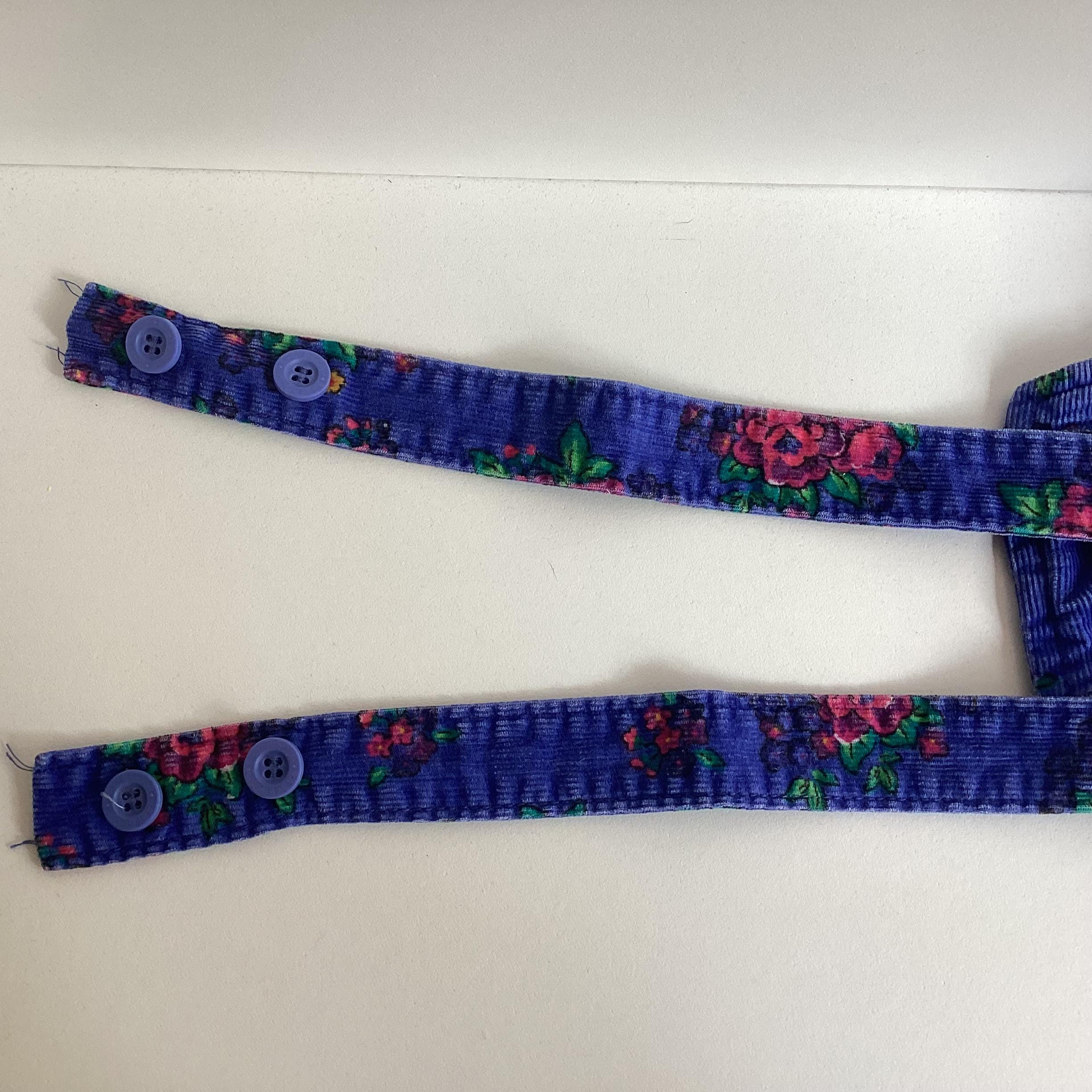 Vintage OSHKOSH Baby B Gosh 18M Girls Corduroy Purple Floral