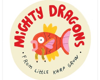 12x12 'Mighty Dragons from Little Karp Grow' Print