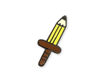 Pencil Sword Enamel Pin