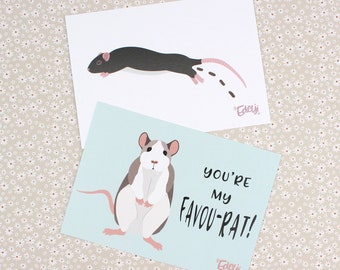 RAT Original PRINTS Blank Postcard (A6)  size prints