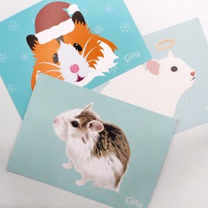 HAMSTER ART PRINTS Stampe in formato cartolina (A6 e nero sul retro)