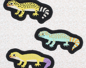 GECKO LIZARD PATCHES Embroidered patch Sew on