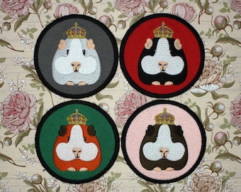 GUINEA PIG QUEEN Patches. Sew on