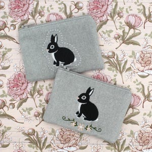 Porte-monnaie LAPIN NAIN DES PAYS-BAS brodé et fait main