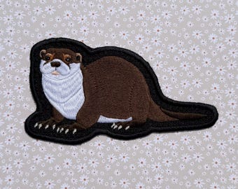 OTTER PATCH EMBROIDERED Sew On Patch
