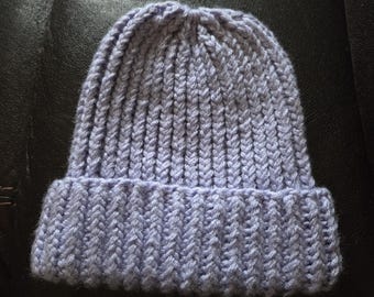 Lavender Stretchy Knit Beanie: Winter Gift