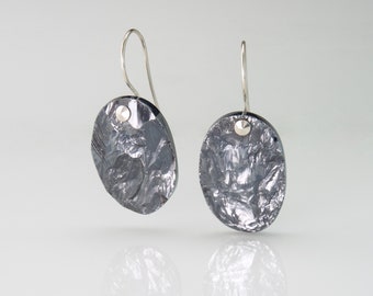 Elemental Silicon Sterling Silver Earrings - Tech Jewelry