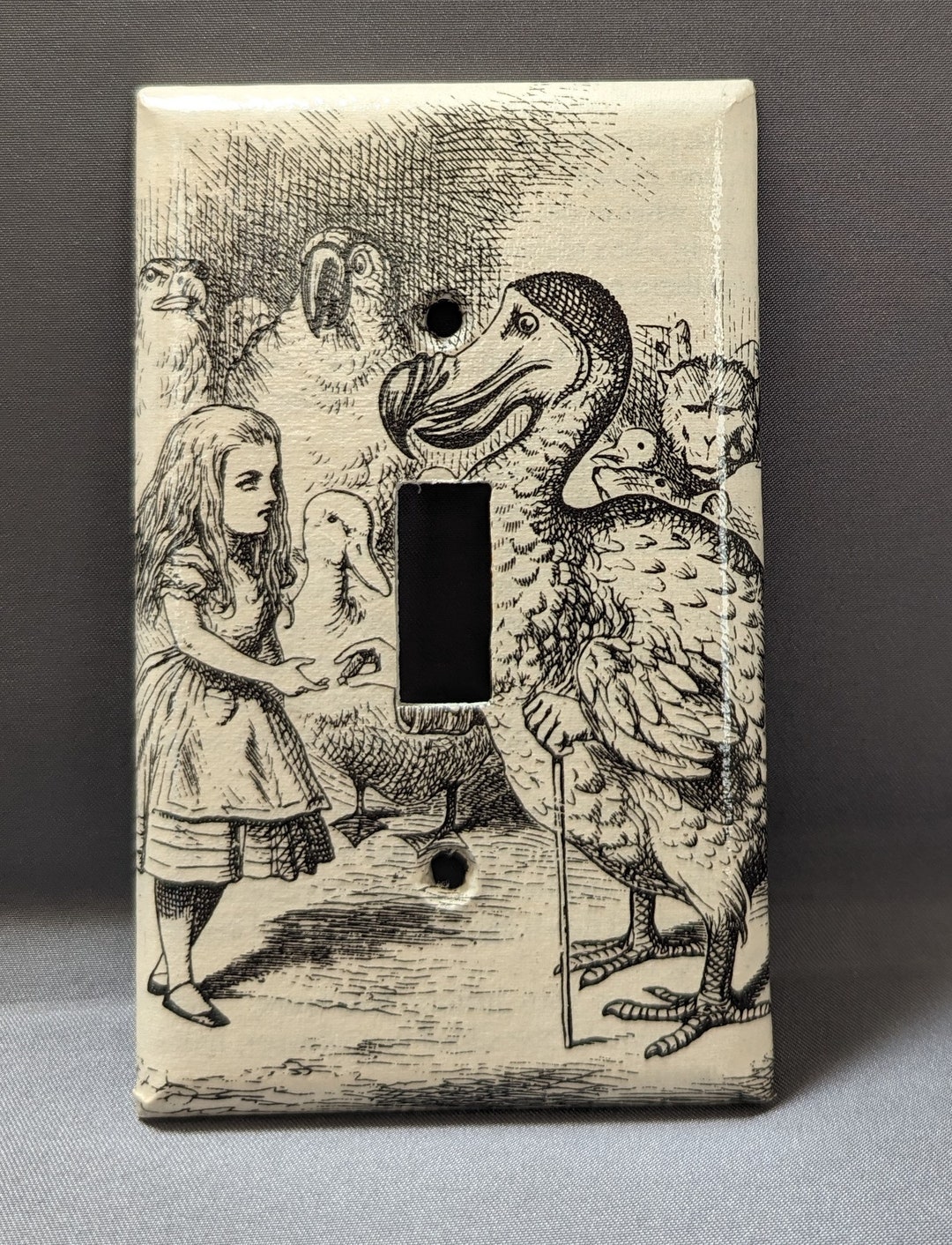 Alice in Wonderland Decoupage Light Switch Cover Etsy