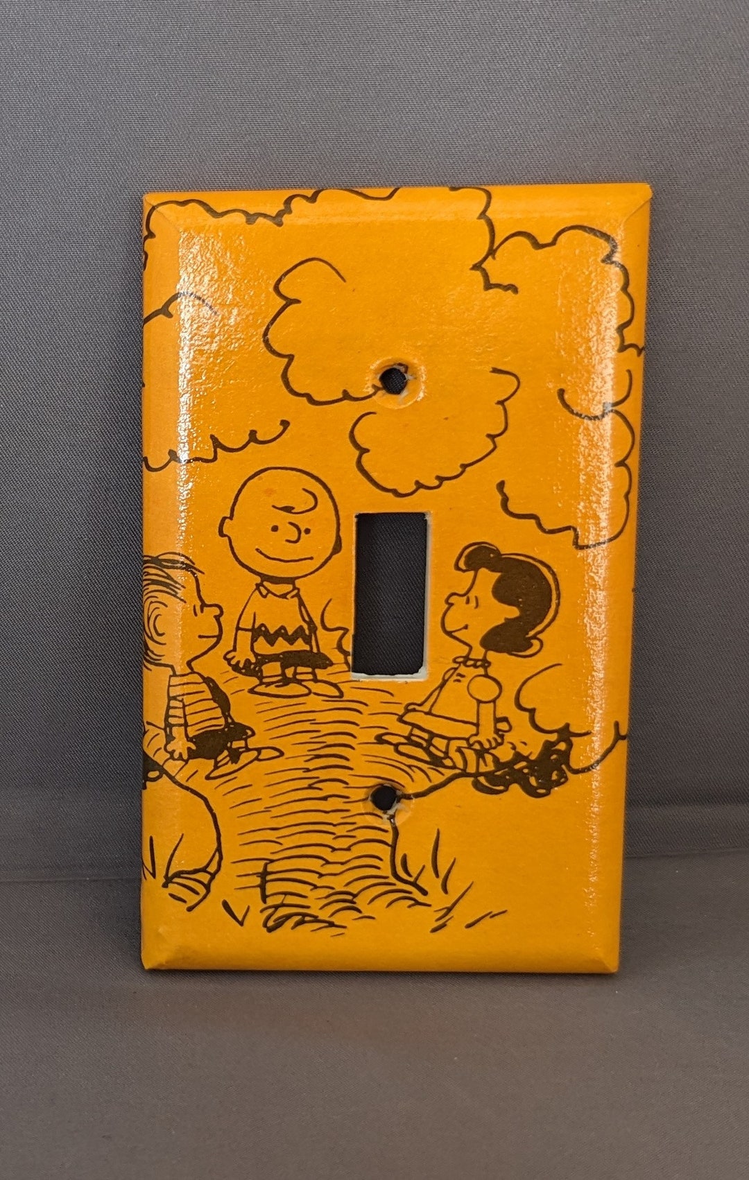Peanuts Decoupage Light Switch Cover Etsy