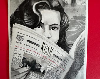 RUSH Postcard Permanent Waves - Official Rush Merch