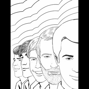 THE BEACH BOYS Official Coloring Book - Etsy