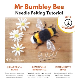 Needle Felted Bumble Bee Tutorial - Mr Bumbley Bee