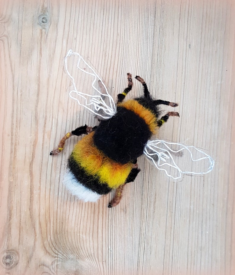 Needle Felted Bumble Bee Made to Order Beautiful Realistic Etsy UK