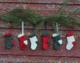 Mini Knit Stocking Christmas Tree Ornament