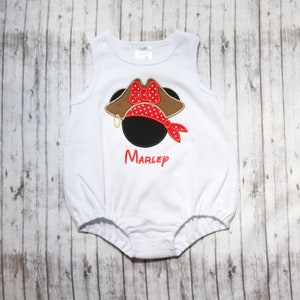 Pirate Minnie Bubble Romper, Minnie Romper, Disney Baby Outfit, Baby Disney Cruise Outfit