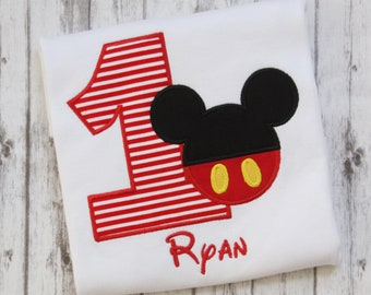 Embroidered Disney Birthday T-shirt, Mickey Birthday Shirt, Mickey Mouse Birthday Shirt, Twodles Birthday Shirt