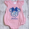 Disney Ruffle Romper, Baby Disney Outfit, Embroidered Pink Seersucker ...