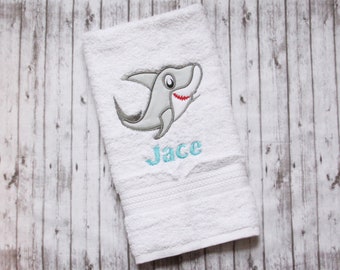SHARK ECHO HAND TOWEL SET CUSTOM EMBROIDERED