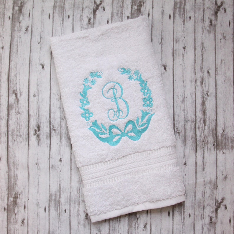 Embroidered bath hand towel monogrammed hand towel Etsy