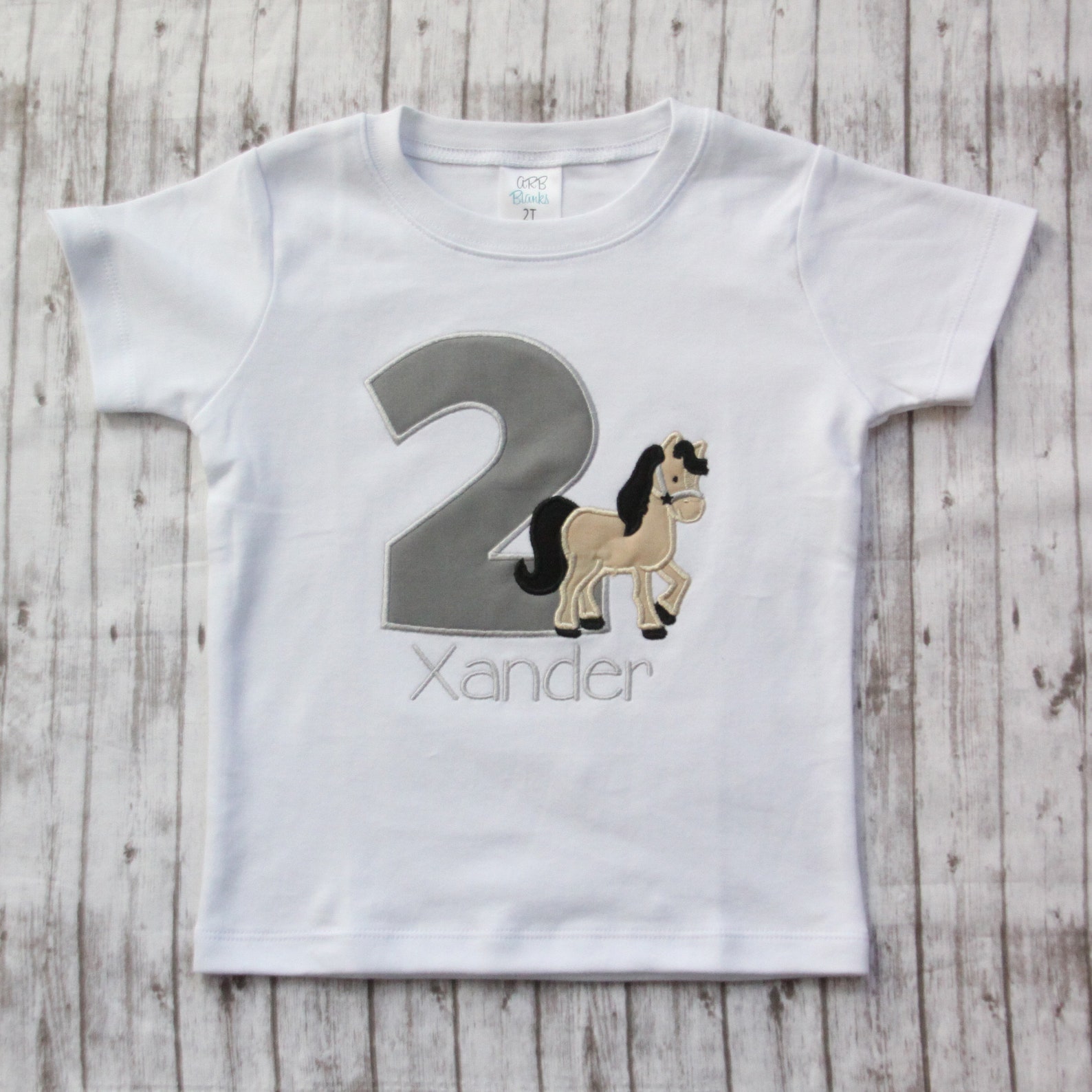 Embroidered Horse Birthday Shirt Girls Birthday Tshirt Etsy