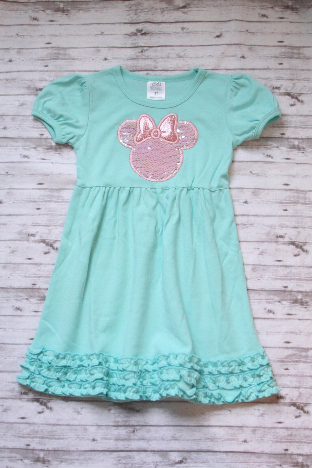 Minnie Mermaid Sequin Dress, Monogrammed Little Girls Disney Dress