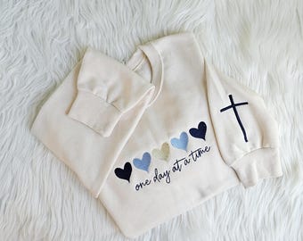 One Day at a Time Embroidered Sweatshirt