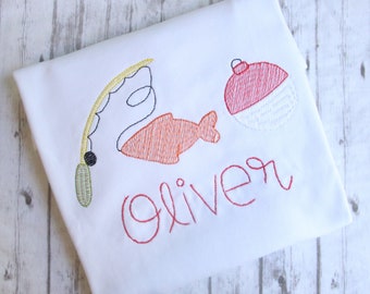 Embroidered Fishing shirt