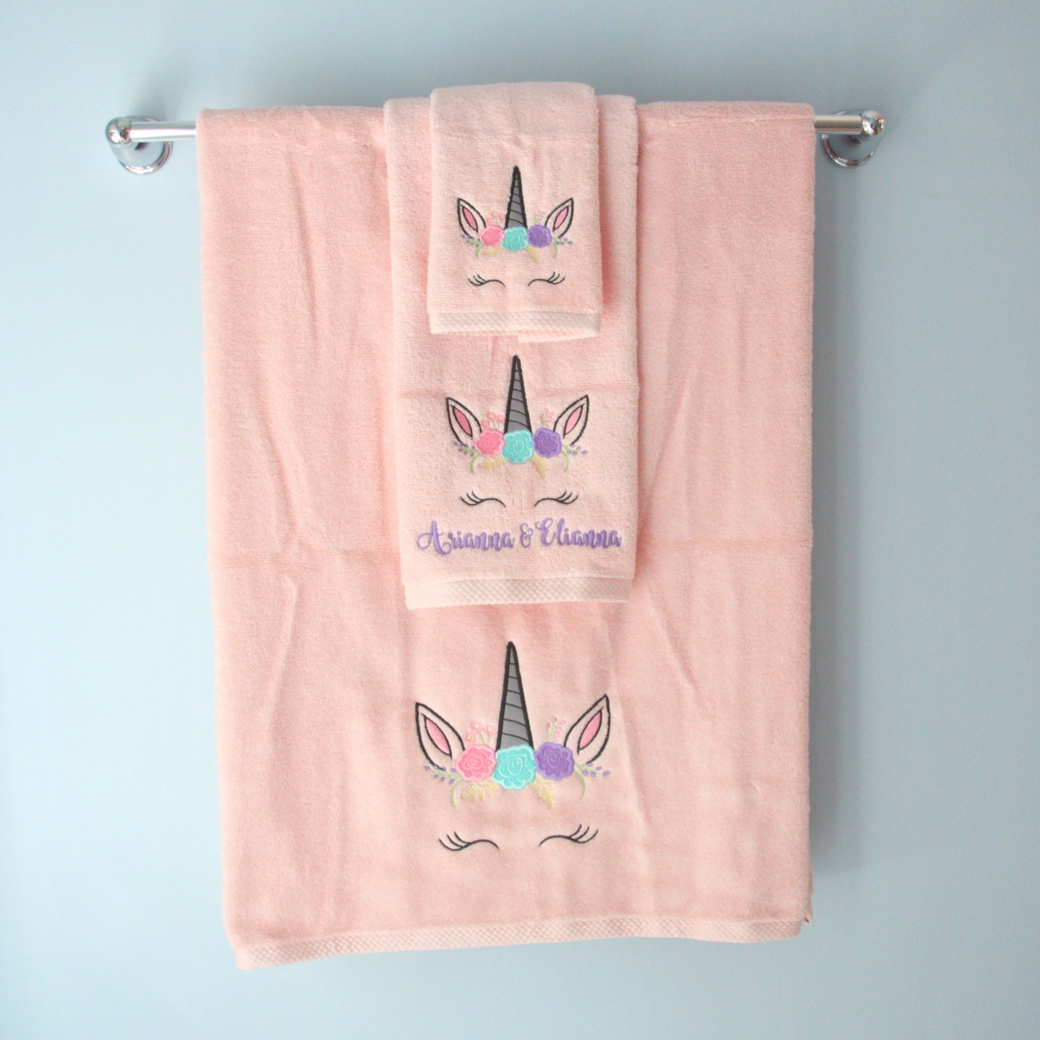 Unicorn bath towel set hotsell