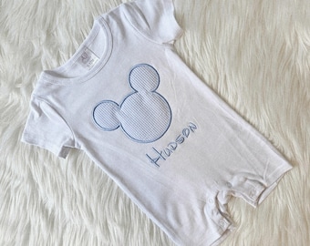 Monogrammed Mickey Romper