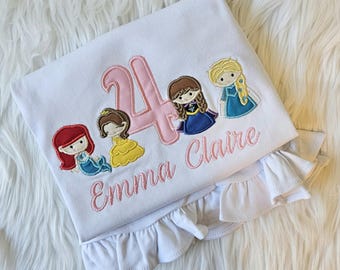 Embroidered Princess Birthday Shirt