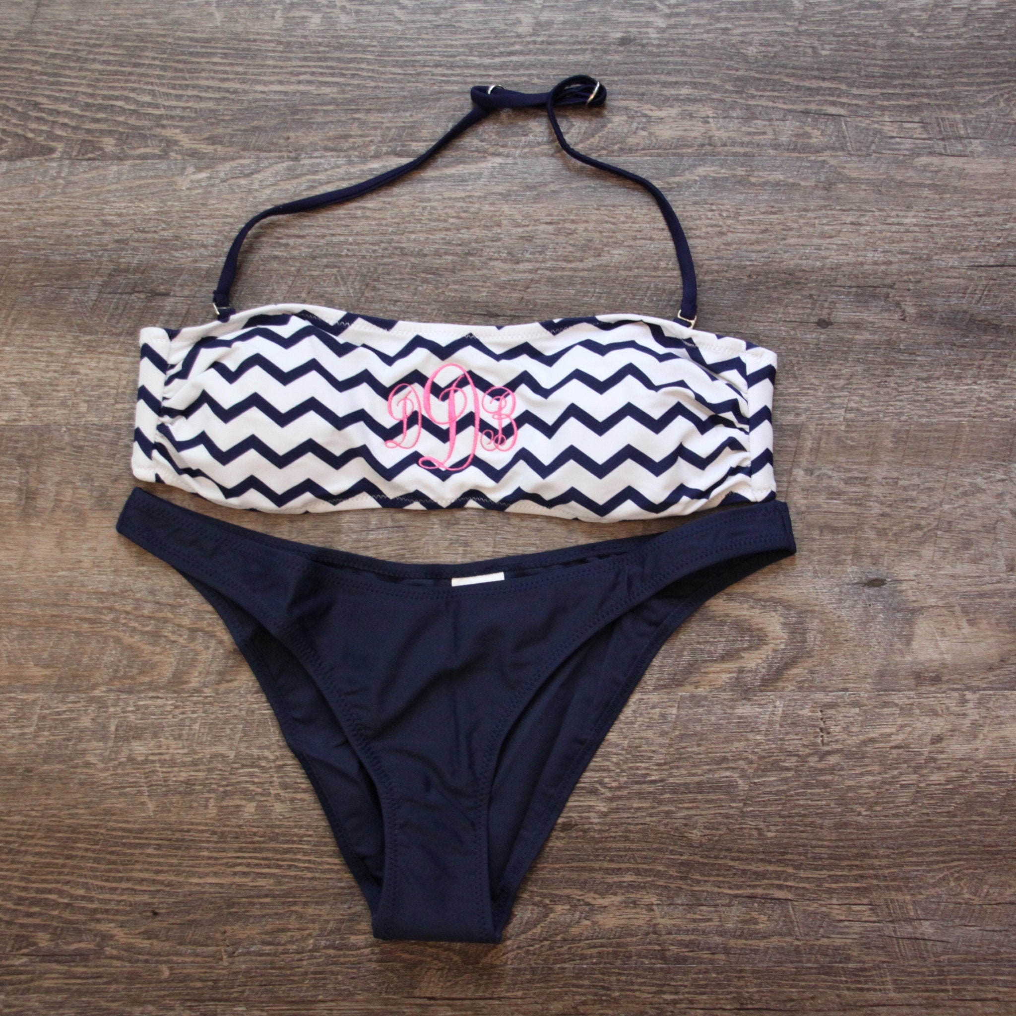Monogrammed swim suit bathing suit set Monogrammed bathing Etsy