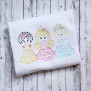 Embroidered Princess t-shirt, Aurora t-shirt, Sleeping Beauty shirt, Snow White shirt, Princess Outfit, Cinderella shirt