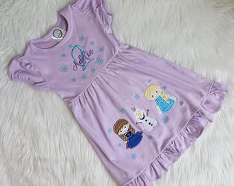 Embroidered Ice Princess Birthday Dress
