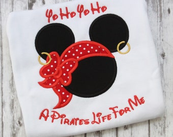 Minnie Pirate Shirt, Girl Pirate Shirt, Disney Cruise Shirt, Disney T-shirt, Pirate Night Shirt