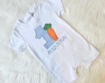 Carrot Birthday Romper
