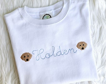 Embroidered Puppy Shirt, Monogrammed Puppy