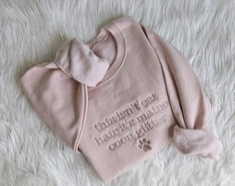 Maine Coon Hair Embroidered Sweatshirt