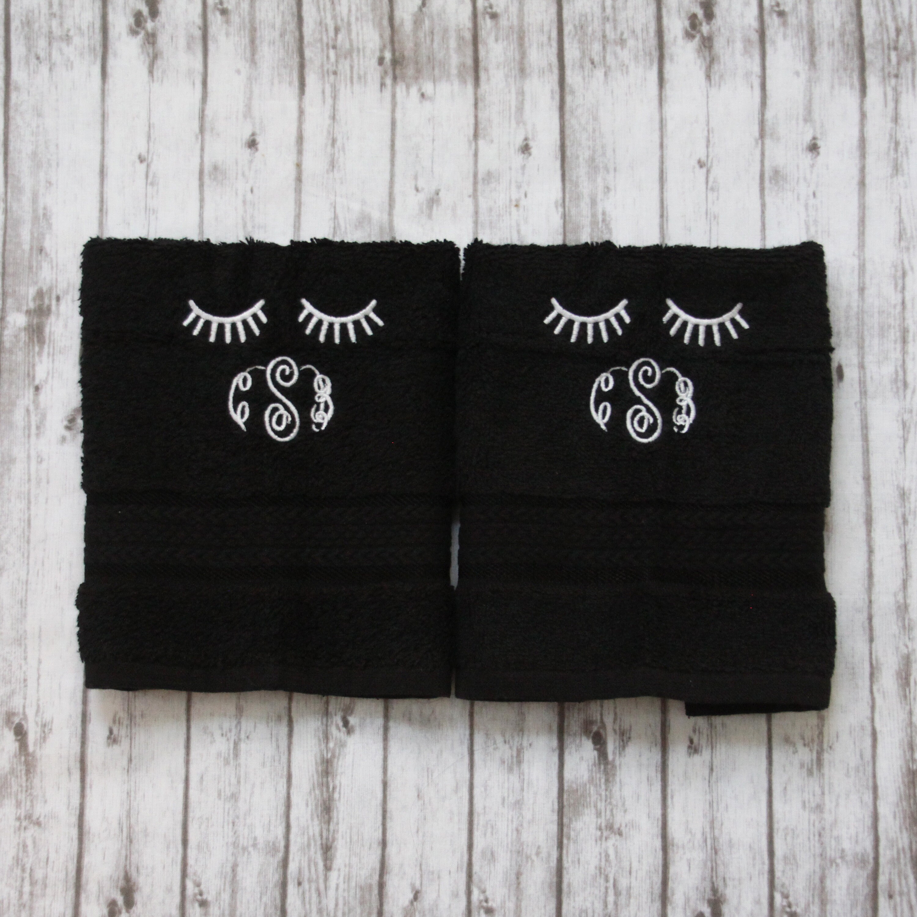 Embroidered makeup online washcloth