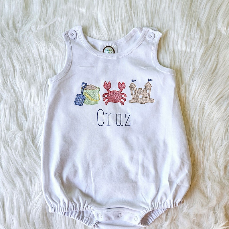 Boys Dress Shirt & Bubble Romper Set Baby Blue & White main image 1