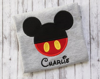 Embroidered Mickey t-shirt, boys t-shirt, Custom embroidered t-shirt, vacation t-shirt, WDW, Disney World