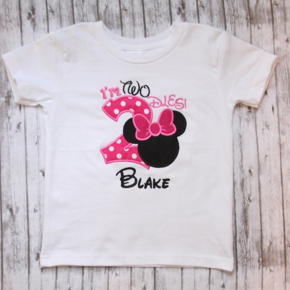 Minnie mouse birthday shirt 2 best sale